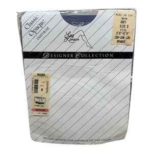 VINTAGE Leg Lines Designer Collection Size B Grey Classic Opaque Pantyhose